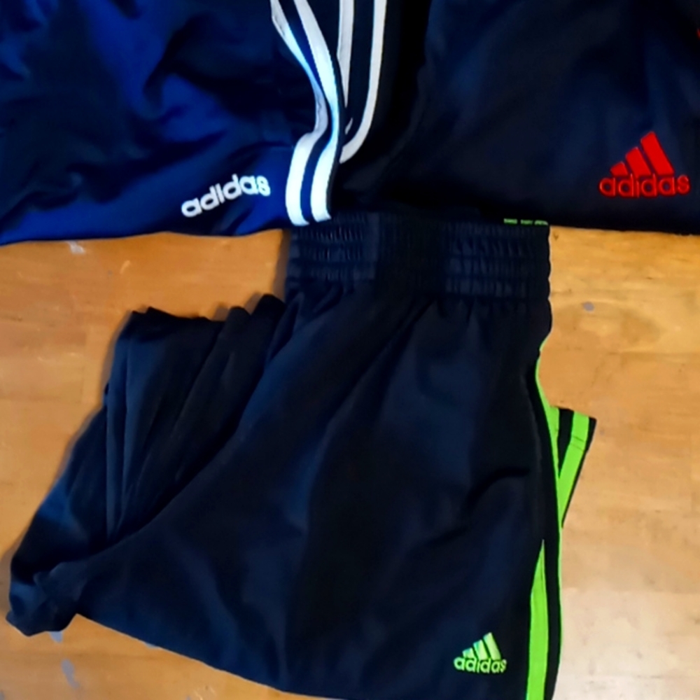3 pairs small Adidas track pants